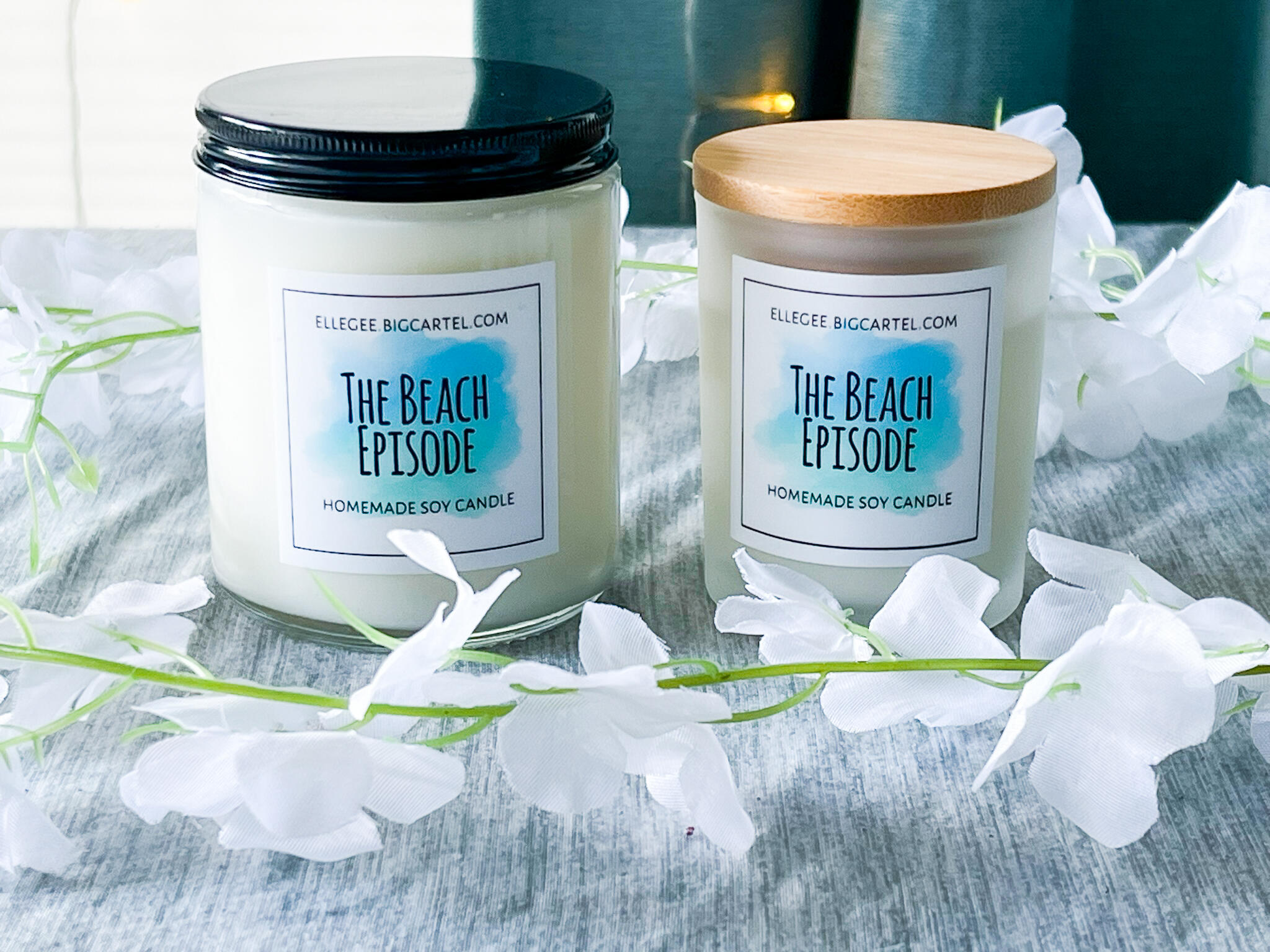 Large and Small Beach Episode Candles