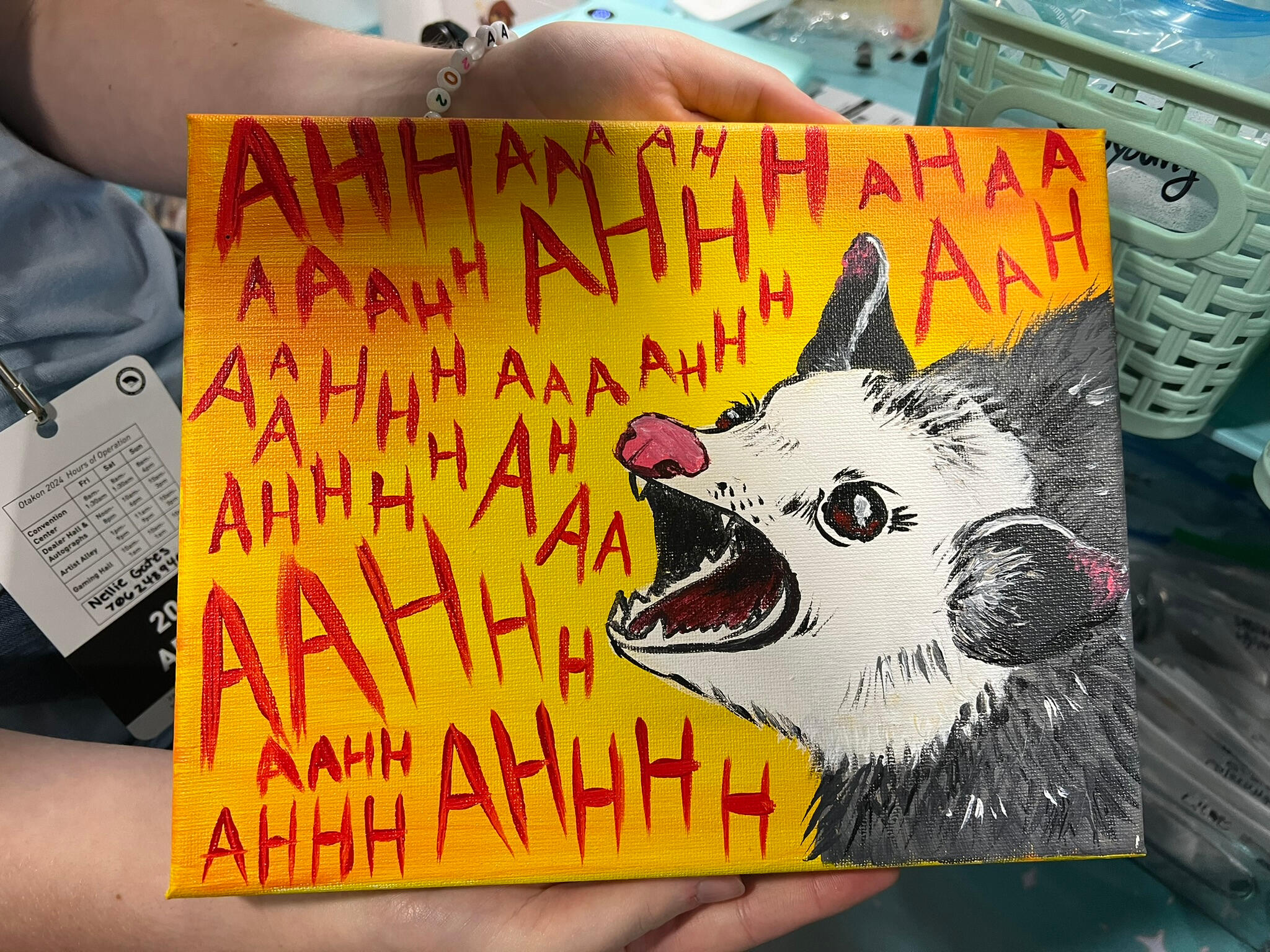 Opossum Painted Canvas